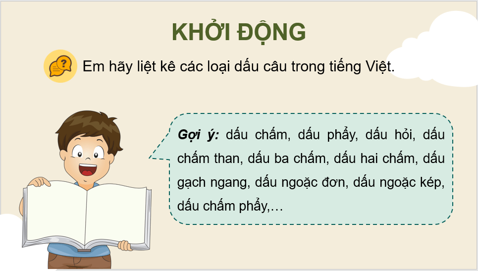 Giáo án điện tử (Luyện từ và câu lớp 4) Luyện tập về dấu câu | PPT Tiếng Việt lớp 4 Chân trời sáng tạo