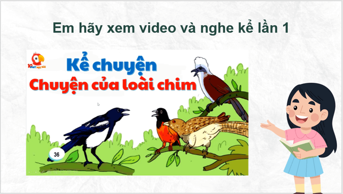 Giáo án điện tử Kể chuyện: Chuyện của loài chim lớp 4 | PPT Tiếng Việt lớp 4 Cánh diều