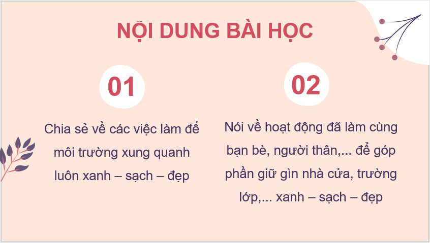 Giáo án điện tử Nói về một việc làm góp phần bảo vệ môi trường lớp 4 | PPT Tiếng Việt lớp 4 Chân trời sáng tạo