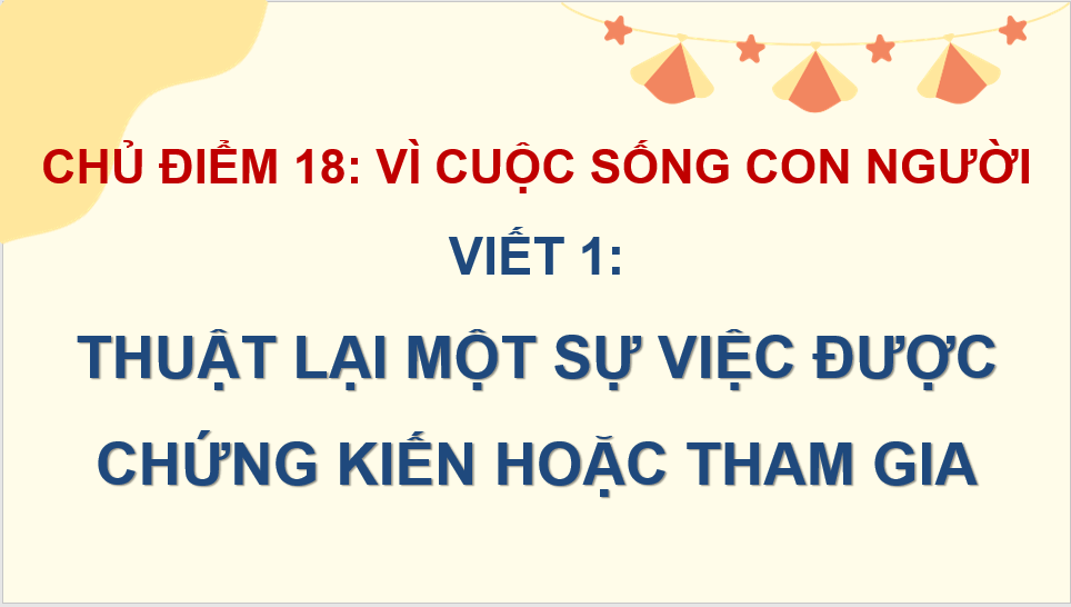 Giáo án điện tử Thuật lại một sự việc được chứng kiến hoặc tham gia lớp 4 | PPT Tiếng Việt lớp 4 Cánh diều