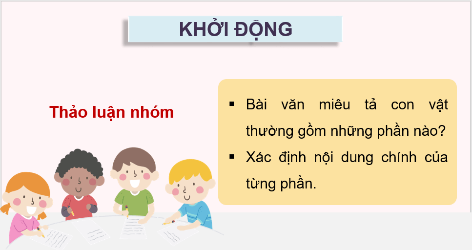 Giáo án điện tử Luyện tập viết đoạn văn cho bài văn miêu tả con vật (trang 120, 121) lớp 4 | PPT Tiếng Việt lớp 4 Chân trời sáng tạo