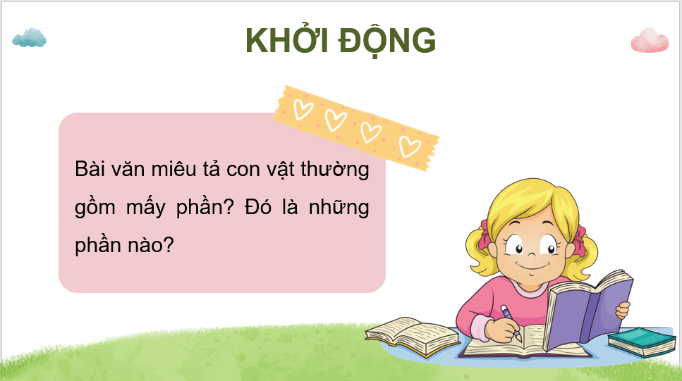 Giáo án điện tử Luyện tập viết đoạn văn cho bài văn miêu tả con vật (trang 98) lớp 4 | PPT Tiếng Việt lớp 4 Chân trời sáng tạo