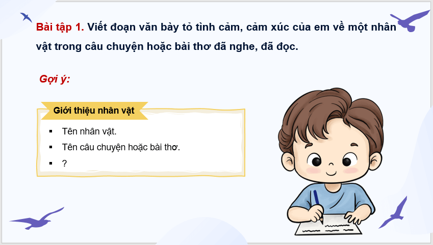 Giáo án điện tử Luyện tập viết đoạn văn nêu tình cảm, cảm xúc (trang 62, 63) lớp 4 | PPT Tiếng Việt lớp 4 Chân trời sáng tạo