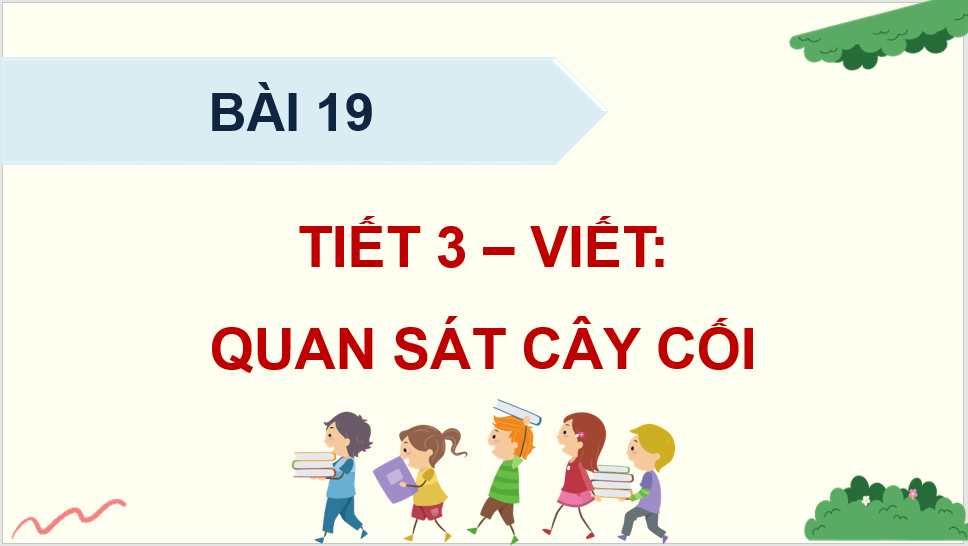 Giáo án điện tử Quan sát cây cối lớp 4 | PPT Tiếng Việt lớp 4 Kết nối tri thức