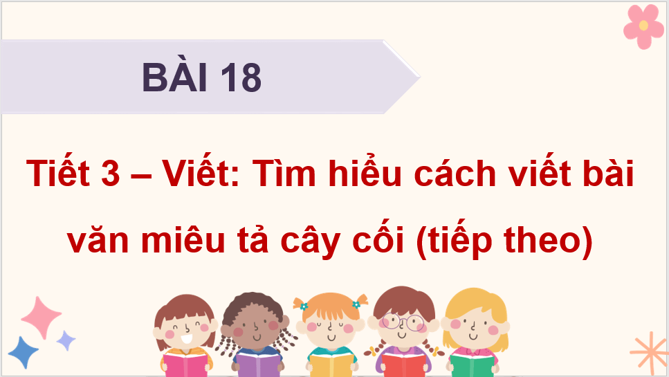 Giáo án điện tử Tìm hiểu các viết bài văn miêu tả cây cối (tiếp theo) lớp 4 | PPT Tiếng Việt lớp 4 Kết nối tri thức