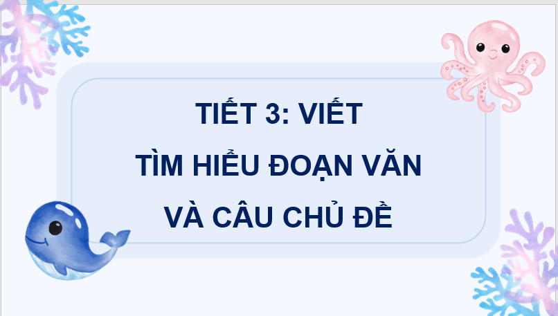 Giáo án điện tử Tìm hiểu đoạn văn và câu chủ đề lớp 4 | PPT Tiếng Việt lớp 4 Kết nối tri thức