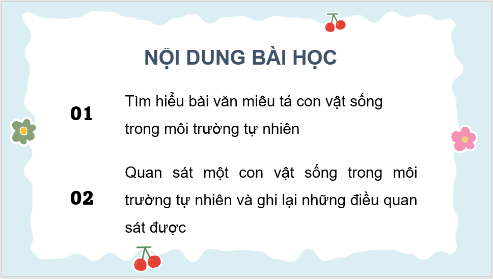 Giáo án điện tử Luyện tập quan sát, tìm ý cho bài văn miêu tả con vật lớp 4 | PPT Tiếng Việt lớp 4 Chân trời sáng tạo