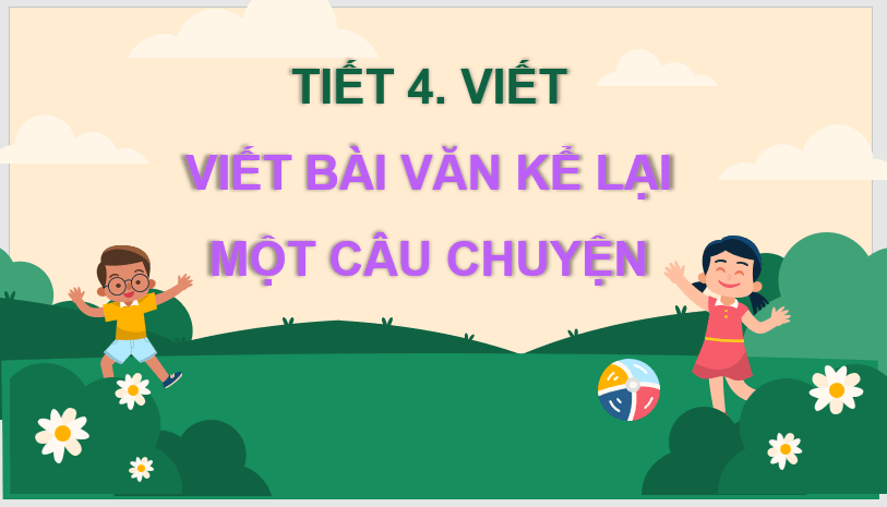 Giáo án điện tử Viết một bài văn kể lại một câu chuyện lớp 4 | PPT Tiếng Việt lớp 4 Kết nối tri thức