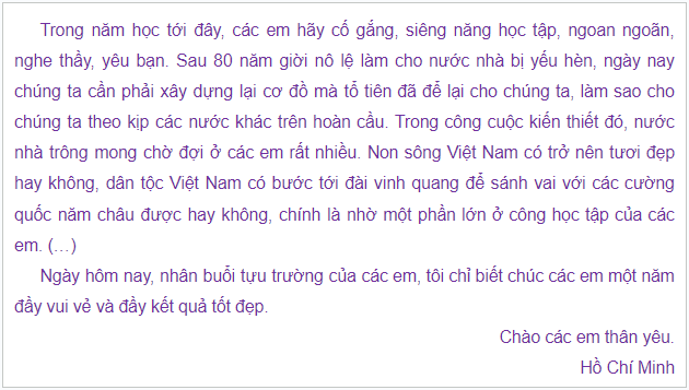 Giáo án điện tử Thư gửi các học sinh lớp 5 | PPT Tiếng Việt lớp 5 Cánh diều