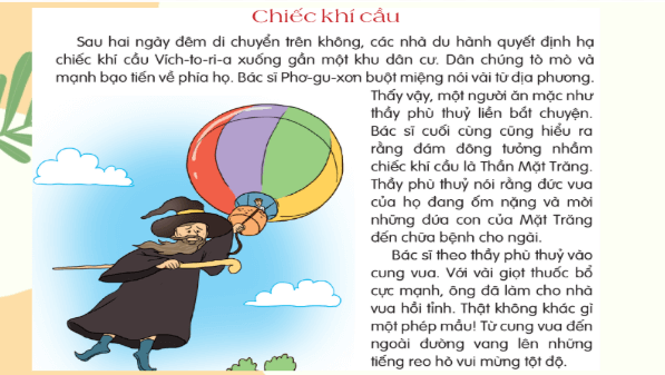 Giáo án điện tử Chiếc khí cầu lớp 5 | PPT Tiếng Việt lớp 5 Cánh diều