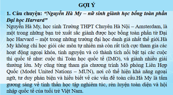 Giáo án điện tử Đọc sách báo về gương học tập, rèn luyện hoặc các hoạt động quốc tế của tuổi trẻ Việt Nam lớp 5 | PPT Tiếng Việt lớp 5 Cánh diều