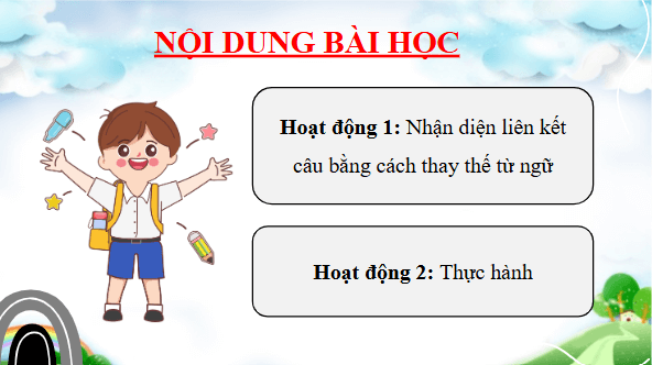 Giáo án điện tử Luyện từ và câu: Liên kết câu bằng cách thay thế từ ngữ lớp 5 | PPT Tiếng Việt lớp 5 Cánh diều