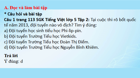 Giáo án điện tử Đua tài sáng tạo lớp 5 | PPT Tiếng Việt lớp 5 Cánh diều