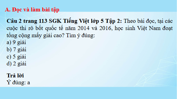 Giáo án điện tử Đua tài sáng tạo lớp 5 | PPT Tiếng Việt lớp 5 Cánh diều