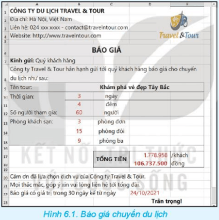 Giáo án Chuyên đề Tin học 10 Kết nối tri thức Bài 6: Tạo và xuất báo giá với hàm thời gian