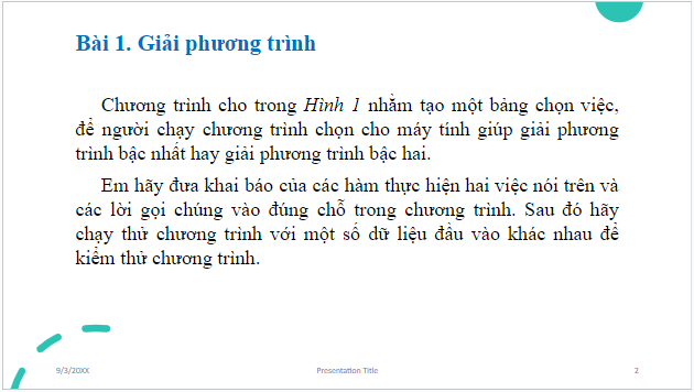 Giáo án điện tử Tin 10 Cánh diều Bài 11: Thực hành lập trình với hàm và thư viện | PPT Tin học 10