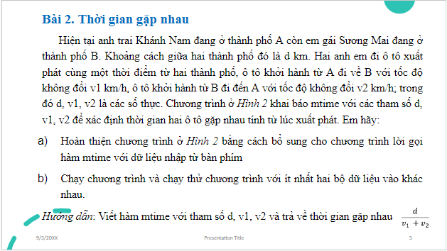 Giáo án điện tử Tin 10 Cánh diều Bài 11: Thực hành lập trình với hàm và thư viện | PPT Tin học 10