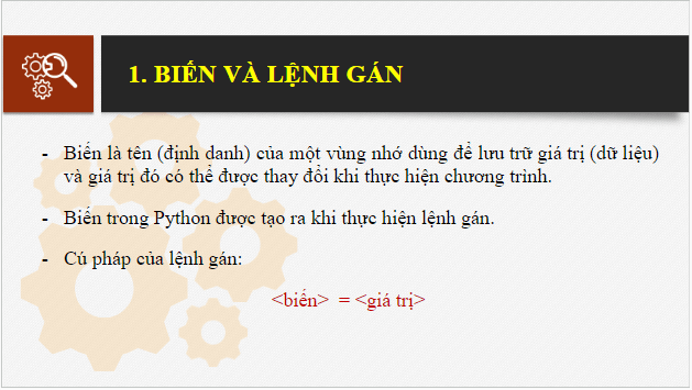 Giáo án điện tử Tin 10 Kết nối tri thức Bài 17: Biến và lệnh gán | PPT Tin học 10