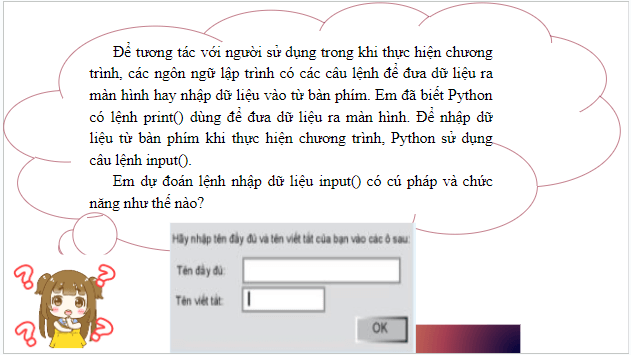 Giáo án điện tử Tin 10 Kết nối tri thức Bài 18: Các lệnh vào ra đơn giản | PPT Tin học 10