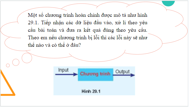 Giáo án điện tử Tin 10 Kết nối tri thức Bài 29: Nhận biết lỗi chương trình | PPT Tin học 10