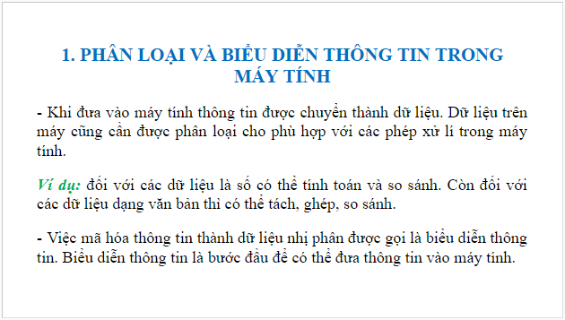 Giáo án điện tử Tin 10 Kết nối tri thức Bài 3: Một số kiểu dữ liệu và dữ liệu văn bản | PPT Tin học 10