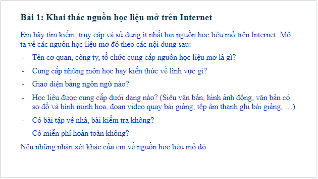 Giáo án điện tử Tin 10 Cánh diều Bài 3: Thực hành một số ứng dụng của mạng máy tính | PPT Tin học 10