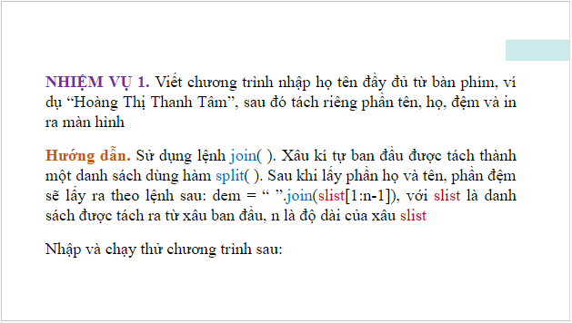 Giáo án điện tử Tin 10 Kết nối tri thức Bài 32: Ôn tập lập trình Python | PPT Tin học 10