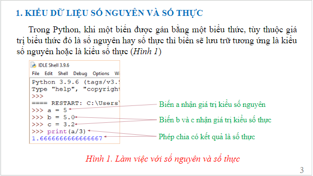 Giáo án điện tử Tin 10 Cánh diều Bài 4: Các kiểu dữ liệu số và câu lệnh vào – ra đơn giản | PPT Tin học 10