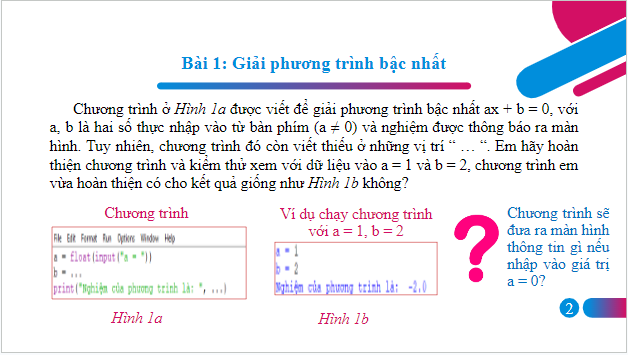 Giáo án điện tử Tin 10 Cánh diều Bài 5: Thực hành viết chương trình đơn giản | PPT Tin học 10