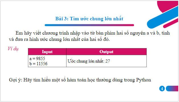 Giáo án điện tử Tin 10 Cánh diều Bài 5: Thực hành viết chương trình đơn giản | PPT Tin học 10