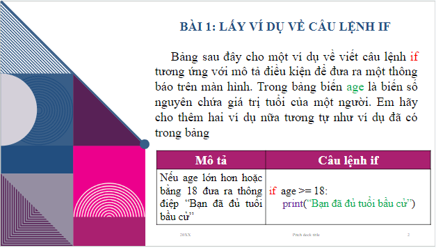 Giáo án điện tử Tin 10 Cánh diều Bài 7: Thực hành câu lệnh rẽ nhánh | PPT Tin học 10