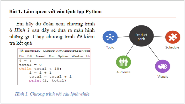 Giáo án điện tử Tin 10 Cánh diều Bài 9: Thực hành câu lệnh lặp | PPT Tin học 10