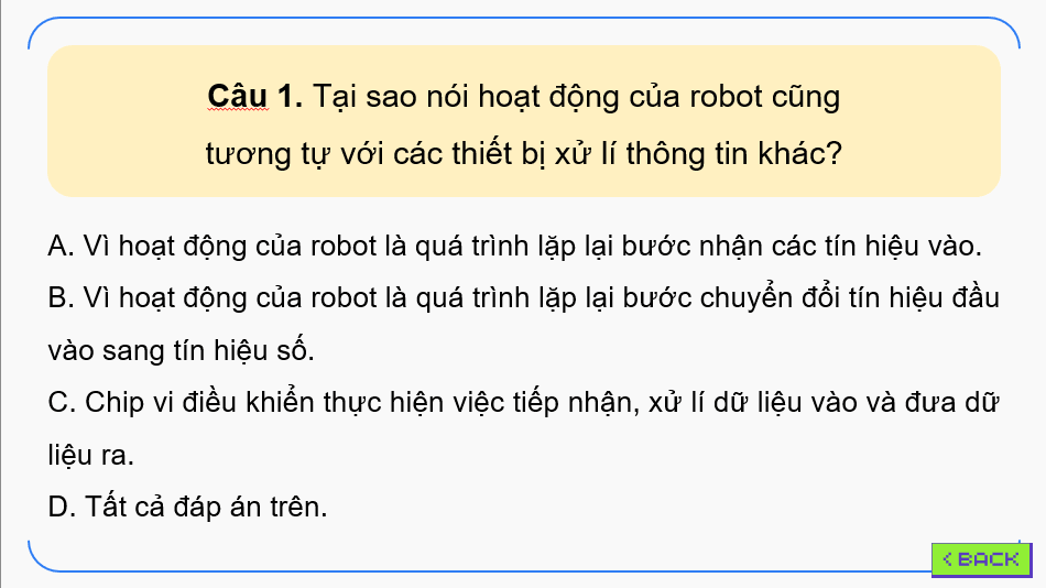 Giáo án điện tử Chuyên đề Tin 10 Kết nối tri thức Bài 8: Thực hành: Kiểm tra tình trạng hoạt động của robot | PPT Chuyên đề Tin học 10