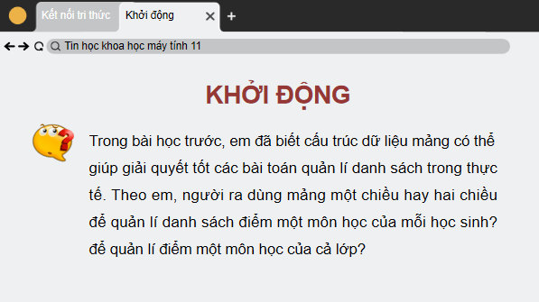 Giáo án điện tử Tin 11 Kết nối tri thức Bài 18: Thực hành dữ liệu mảng một chiều và hai chiều | PPT Tin học 11