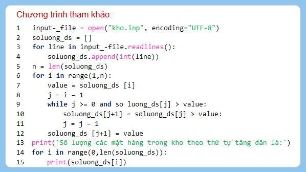 Giáo án điện tử Tin 11 Kết nối tri thức Bài 22: Thực hành bài toán sắp xếp | PPT Tin học 11