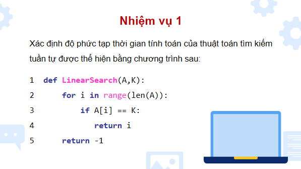 Giáo án điện tử Tin 11 Kết nối tri thức Bài 25: Thực hành xác định độ phức tạp thời gian thuật toán | PPT Tin học 11