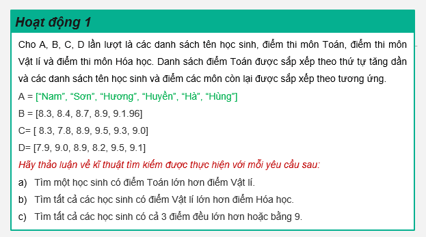 Giáo án điện tử Chuyên đề Tin 11 Kết nối tri thức Bài 11: Bài toán tìm kiếm theo kĩ thuật duyệt | PPT Chuyên đề học tập Tin học 11