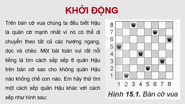 Giáo án điện tử Chuyên đề Tin 11 Kết nối tri thức Bài 15: Bài toán xếp hậu | PPT Chuyên đề học tập Tin học 11