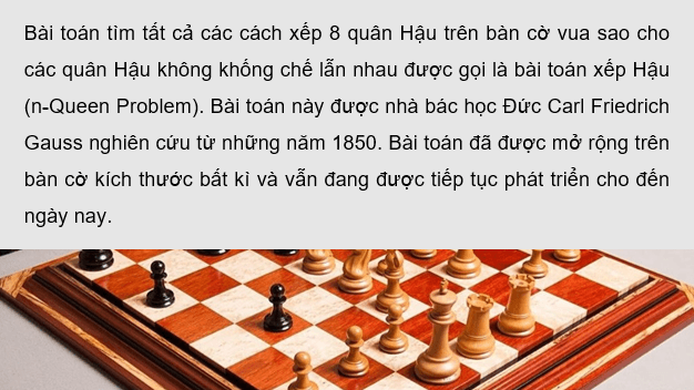 Giáo án điện tử Chuyên đề Tin 11 Kết nối tri thức Bài 15: Bài toán xếp hậu | PPT Chuyên đề học tập Tin học 11