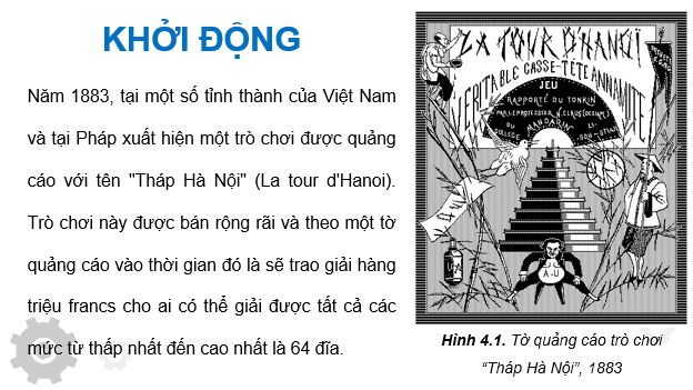 Giáo án điện tử Chuyên đề Tin 11 Kết nối tri thức Bài 4: Bài toán Tháp Hà Nội | PPT Chuyên đề học tập Tin học 11