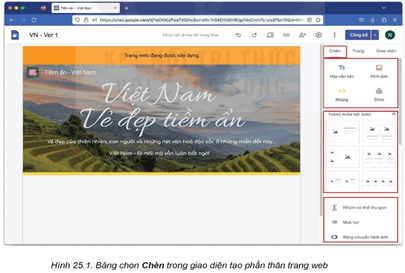 Giáo án Tin học 12 Kết nối tri thức Bài 25: Xây dựng phần thân và chân trang web