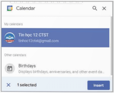 Giáo án Tin học 12 Chân trời sáng tạo Bài E6: Chèn YouTube, Calendar, Drive và Collapsible group