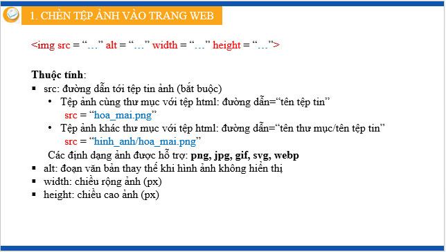 Giáo án điện tử Tin 12 Kết nối tri thức Bài 11: Chèn tệp tin đa phương tiện và khung nội tuyến vào trang web | PPT Tin học 12