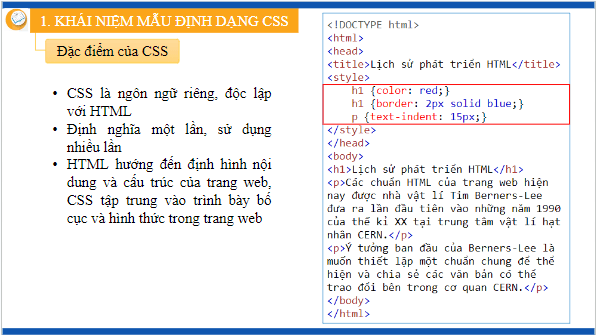 Giáo án điện tử Tin 12 Kết nối tri thức Bài 13: Khái niệm, vai trò của CSS | PPT Tin học 12