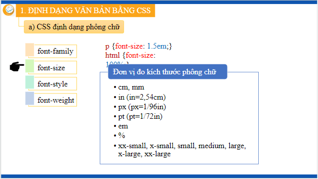 Giáo án điện tử Tin 12 Kết nối tri thức Bài 14: Định dạng văn bản bằng CSS | PPT Tin học 12