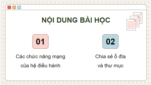 Giáo án điện tử Tin 12 Chân trời sáng tạo Bài B2: Các chức năng mạng của hệ điều hành | PPT Tin học 12