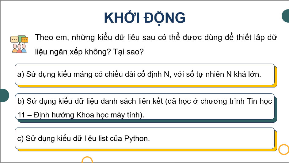 Giáo án điện tử Chuyên đề Tin 12 Kết nối tri thức Bài 2: Kiểu dữ liệu ngăn xếp | PPT Chuyên đề học tập Tin học 12