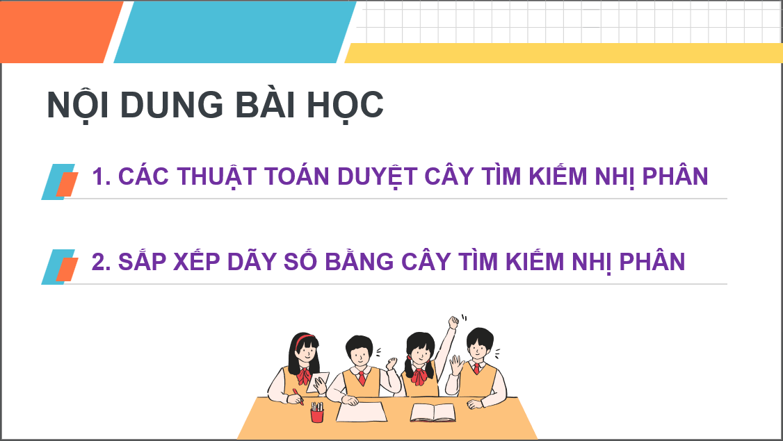 Giáo án điện tử Chuyên đề Tin 12 Kết nối tri thức Bài 9: Các thuật toán duyệt trên cây tìm kiếm nhị phân | PPT Chuyên đề học tập Tin học 12