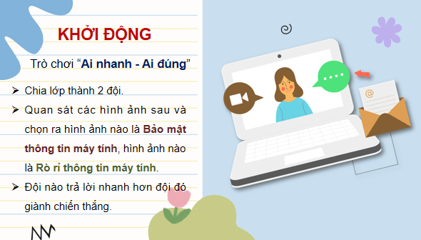 Giáo án điện tử Tin học lớp 3 Kết nối tri thức Bài 10: Bảo vệ thông tin khi dùng máy tính | PPT Tin học lớp 3