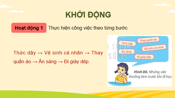 Giáo án điện tử Tin học lớp 3 Kết nối tri thức Bài 14: Em thực hiện công việc như thế nào | PPT Tin học lớp 3